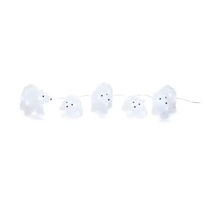 Konstsmide set van 5 ijsberen Konstsmide 15 koude witte LED's 17x7x9cm 3