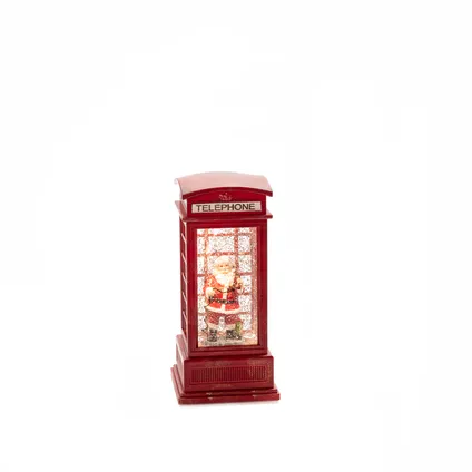 Lanterne cabine téléphonique Père Noël Konstsmide LED blanc chaud 9,5x20cm 3