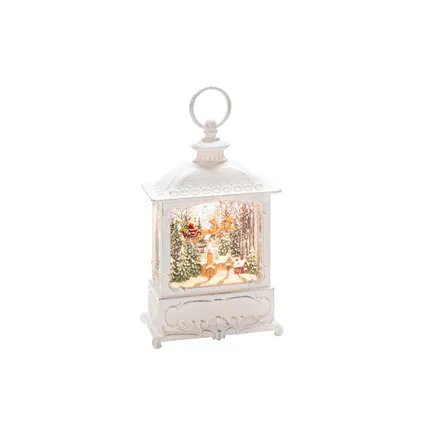 Lanterne Père Noël et village Konstsmide blanc antique LED blanc chaud 13,5x25x8,5cm 3