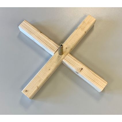 Croix en bois support pour sapin de Noël 59cm