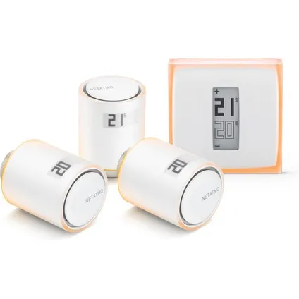 Kit thermostat intelligent Netatmo de départ avec 3 têtes thermostatiques 2
