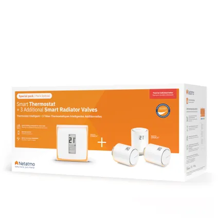 Kit thermostat intelligent Netatmo de départ avec 3 têtes thermostatiques 8
