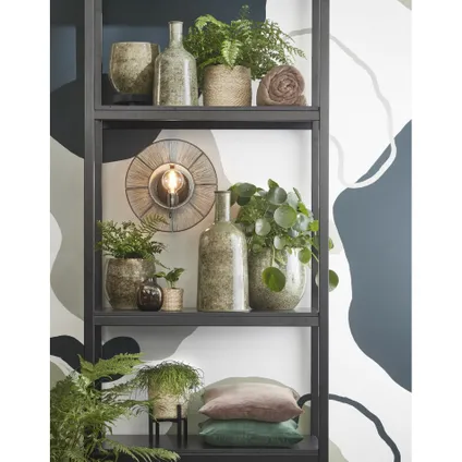 Mica Decorations - Plantenpot/bloempot - Terracotta - groen - D16 x H13 cm 2