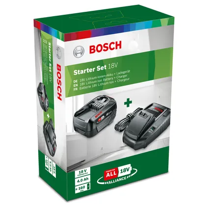 Bosch batterij + lader Starter Set 18V 4Ah 2