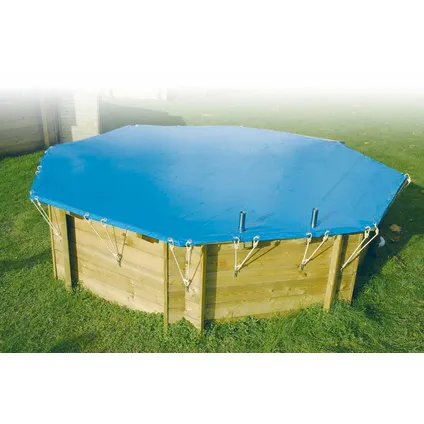 Ubbink afdekzeil zwembad blauw 490x355cm 3