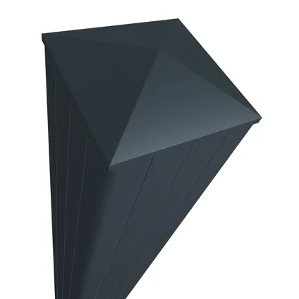 Poteau en aluminium Elsealu gris anthracite 10x10x250cm  2