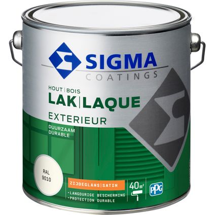 Sigma lak exterieur zijdeglans RAL9010 2,5L