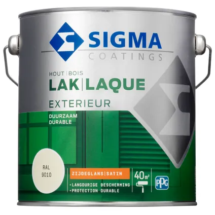 Sigma lak exterieur zijdeglans RAL9010 2,5L 3
