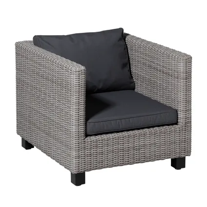 Coussin de fauteuil Madison Panama gris 60x40cm 3
