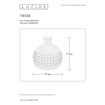Lucide tafellamp Tiesse wit Ø19,6cm E14 8