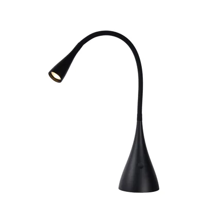 Lampe de bureau Lucide Zozy noir ø11,5cm LED dimmable 3W