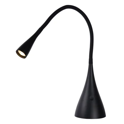 Lampe de bureau Lucide Zozy noir ø11,5cm LED dimmable 3W 3
