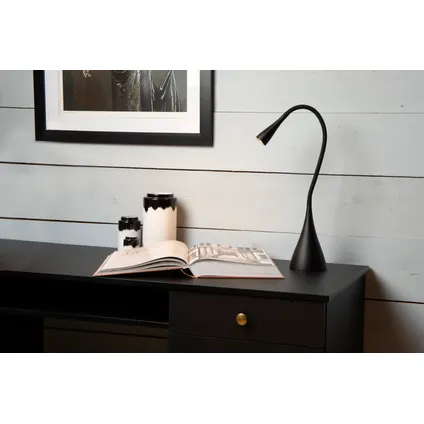 Lampe de bureau Lucide Zozy noir ø11,5cm LED dimmable 3W 6