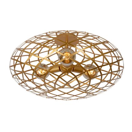 Lucide plafondlamp Wolfram goud Ø65cm E27