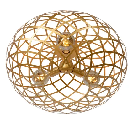 Lucide plafondlamp Wolfram goud Ø65cm E27 3