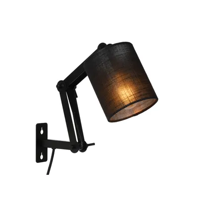 Lucide wandlamp Tampa zwart E27