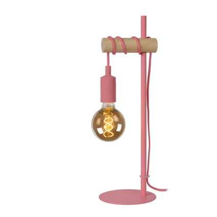 Lucide tafellamp Paulien roze E27
