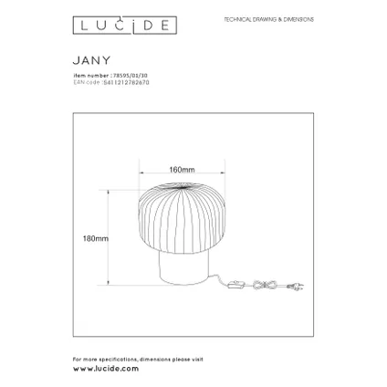 Lucide tafellamp Jany zwart ⌀16cm E14 7