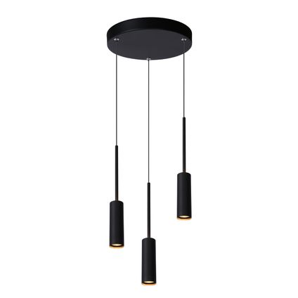 Lucide hanglamp LED Tubule zwart 3x7W