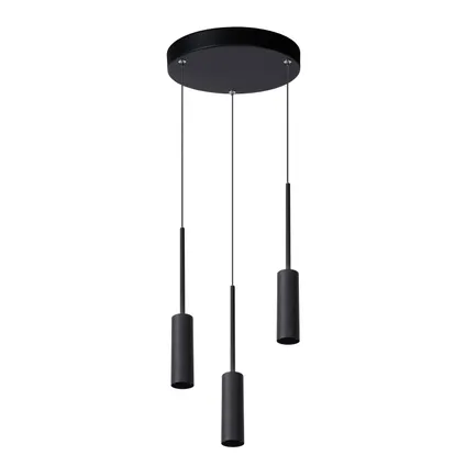Lucide hanglamp Tubule zwart ⌀25cm 3x7W 2