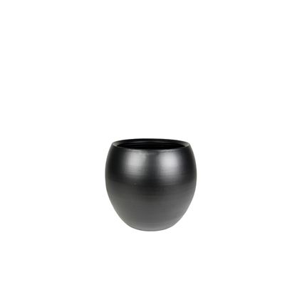 Pot Cresta zwart keramiek D17xH13cm