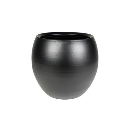 Pot Cresta zwart keramiek D37xH32cm