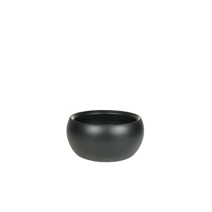 Pot Cresta zwart keramiek D28xH13cm