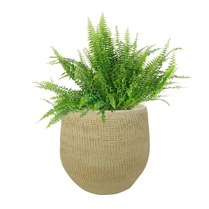 Steege Plantenpot - moderne look - beige - 26 x 25 cm 2