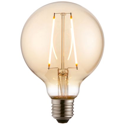 Brilliant ledfilamentlamp amber G95 E27 2W