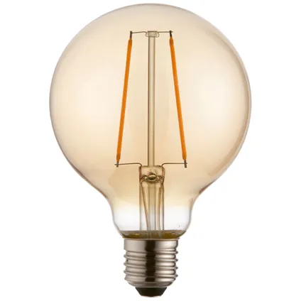 Brilliant ledfilamentlamp amber G95 E27 2W 2