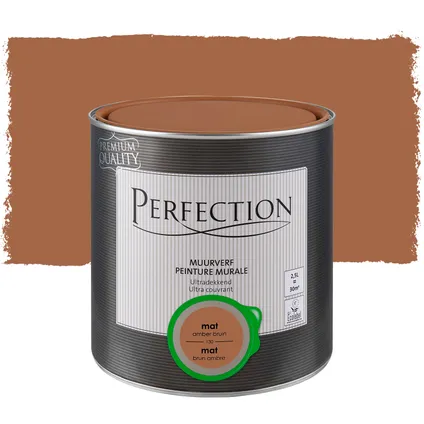 Peinture murale Perfection ultra couvrante brun ambre mat 2,5L