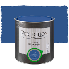Praxis Perfection ultradekkende muurverf Saffierblauw mat 2,5L aanbieding