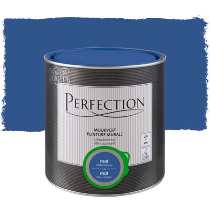 Peinture murale Perfection ultra couvrante bleu saphir mat 2,5L
