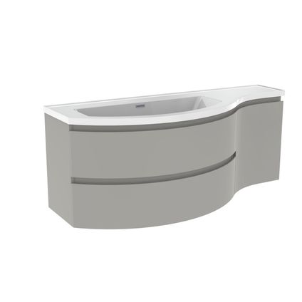 Meuble sous-lavabo + lavabo Allibert Verso mat gris 130cm