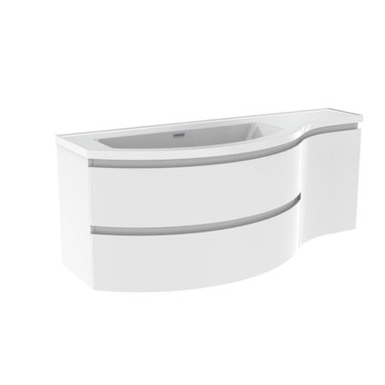 Meuble sous-lavabo + lavabo Allibert Verso brillant blanc 130cm