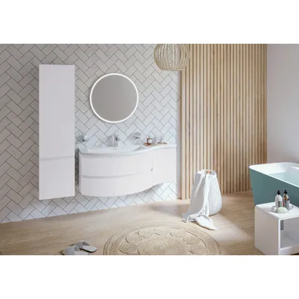 Meuble sous-lavabo + lavabo Allibert Verso brillant blanc 130cm 2