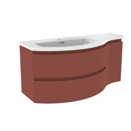 Meuble sous-lavabo + lavabo Allibert Verso mat rouge 110cm