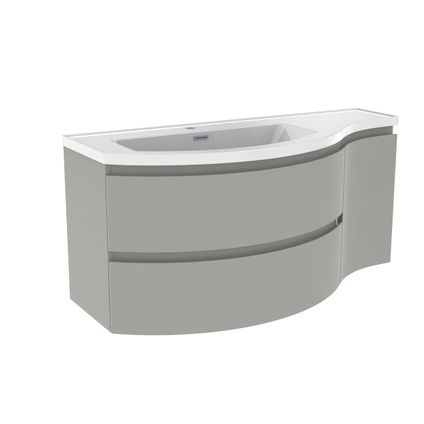 Meuble sous-lavabo + lavabo Allibert Verso mat gris 110cm