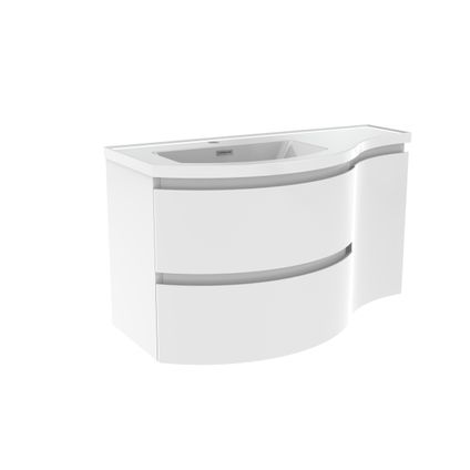 Meuble sous-lavabo + lavabo Allibert Verso brillant blanc 90cm