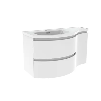 Meuble sous-lavabo + lavabo Allibert Verso brillant blanc 90cm