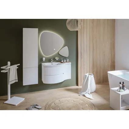 Meuble sous-lavabo + lavabo Allibert Verso brillant blanc 90cm 2