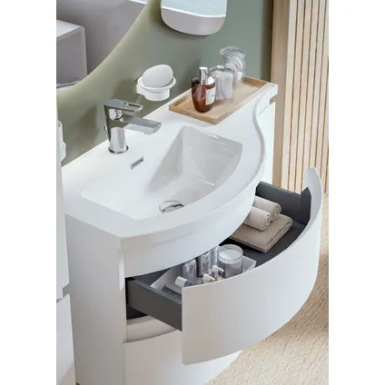 Meuble sous-lavabo + lavabo Allibert Verso brillant blanc 90cm 3