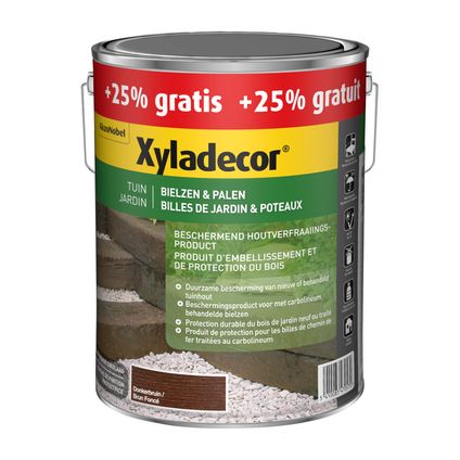 Xyladecor Bielzen & Palen houtbehandeling zijdeglans donkerbruin 5L