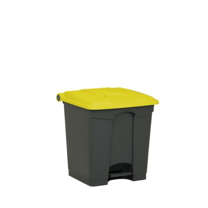 Engels Afvalbak grijs geel 30L