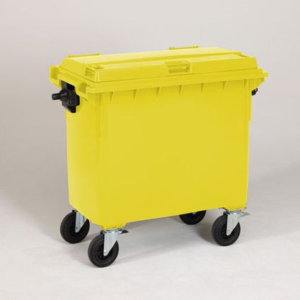 Engels conteneur poubelle jaune 660L