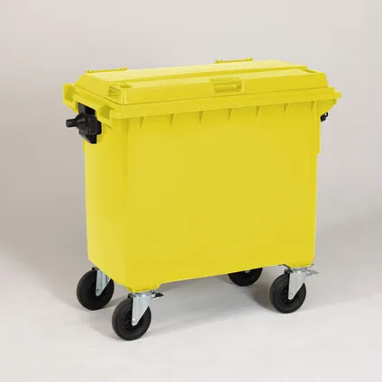 Engels conteneur poubelle jaune 660L