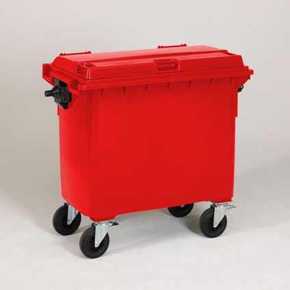 Engels conteneur poubelle rouge 660L