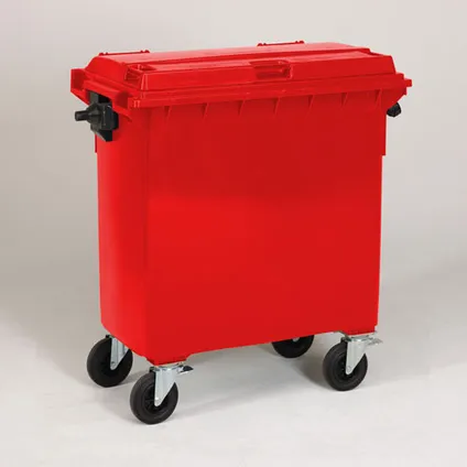 Engels conteneur poubelle rouge 770L