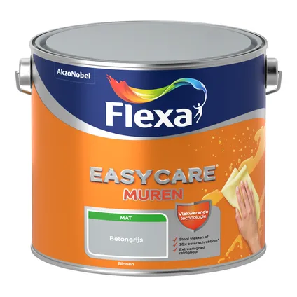 Flexa muurverf Easycare Muren mat betongrijs 2,5L