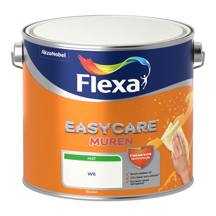 Flexa muurverf Easycare Muren mat wit 2,5L